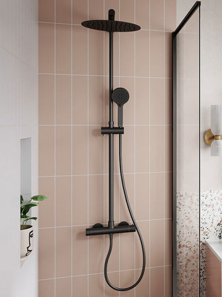 Ferro Trevi NP75-TRV7U-BL Black Στήλη Ντους Με Μπαταρία