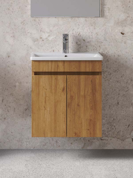Furnibath Valencia 55 Walnut Βάση Επίπλου Μπάνιου Με Νιπτήρα