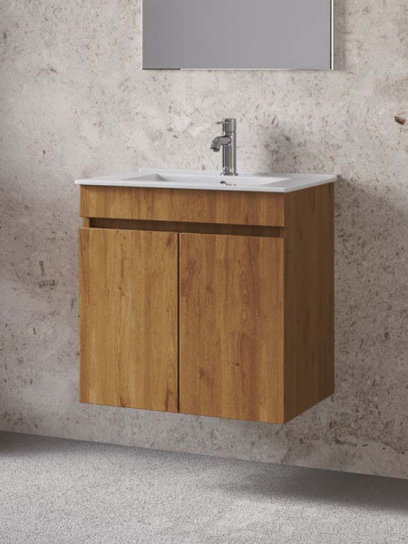 Furnibath Valencia 61 Walnut Βάση Επίπλου Μπάνιου Με Νιπτήρα