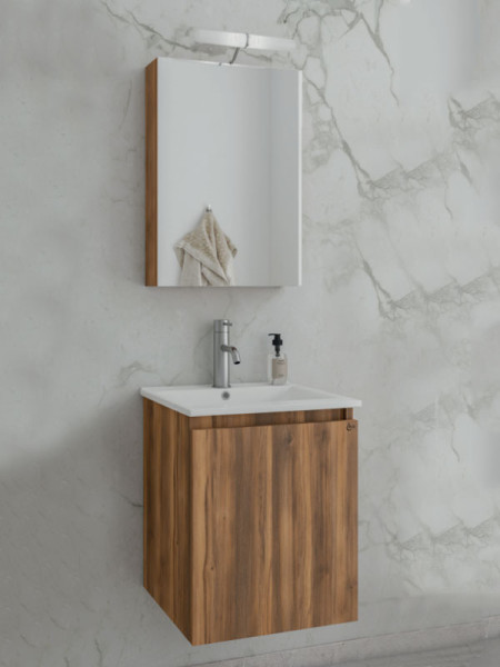 Drop Verona 40 Amber Baroque Oak 5FVR040BO Έπιπλο Μπάνιου Μελαμινικό