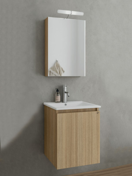 Drop Verona 40 Slavonia Oak 5FVR040SO Έπιπλο Μπάνιου Μελαμινικό