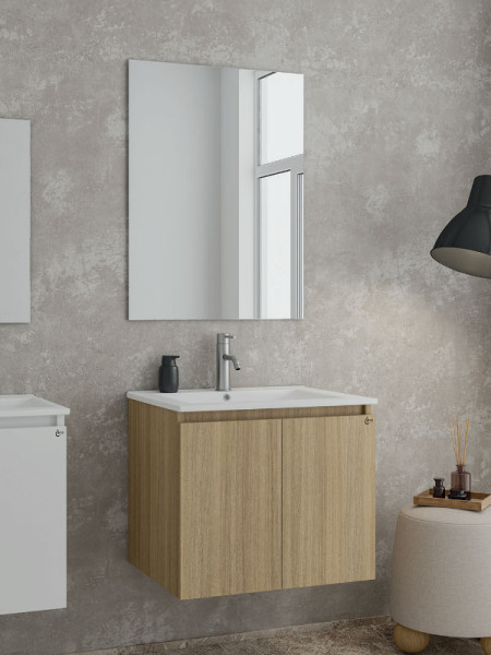 Drop Verona 75 Slavonia Oak 5FVRM75SO Έπιπλο Μπάνιου Μελαμινικό