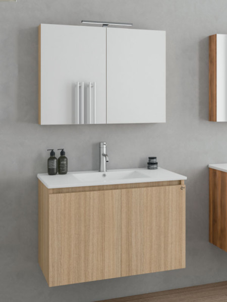 Drop Verona 75 Slavonia Oak 5FVR0750SO Έπιπλο Μπάνιου Μελαμινικό