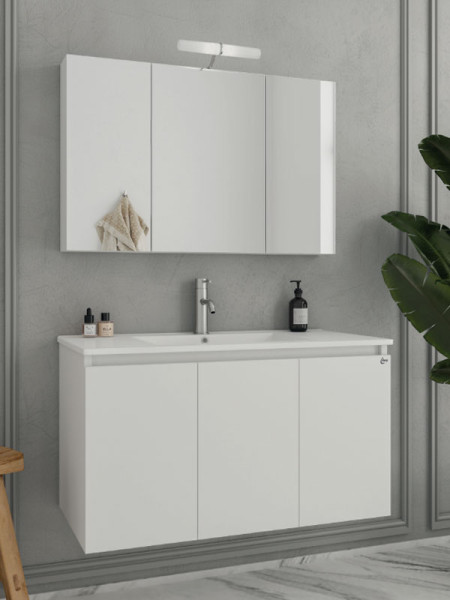 Drop Verona 90 White 5FVR090WH Έπιπλο Μπάνιου Λευκό