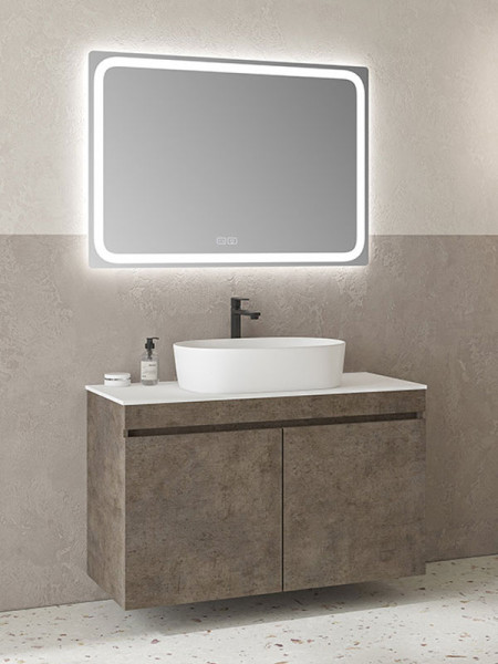 Furnibath Z Έπιπλο 101 Ανάγλυφο Συνθετικό Έπιπλο Μπάνιου Μοντέρνο