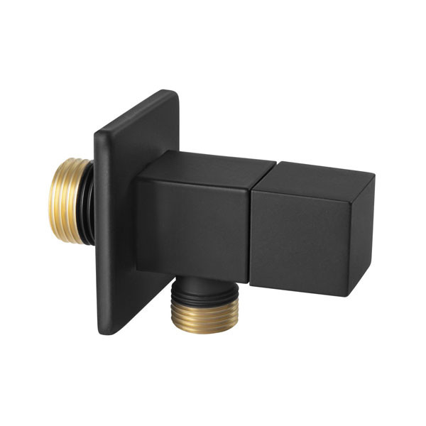 Ferro Z294-BL Black Γωνιακός Διακόπτης ½ x ½ Ίντσες