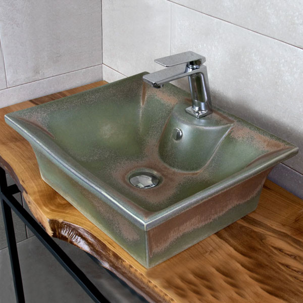 Adamidis Zafiri 51 Olive Mat Νιπτήρας Χρωματιστός