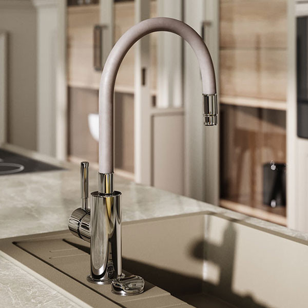 Ferro Zumba BZA4P Chrome / Sand Μπαταρία Κουζίνας Πάγκου