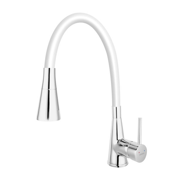 Ferro Zumba II BZA42W Chrome / White Μπαταρία Κουζίνας Πάγκου