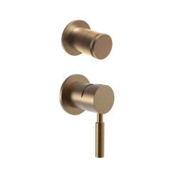 La Torre New Tech 12051SP + 34374-221 Antique Brass Επιτοίχιος Μίκτης Με Εκτροπέα