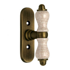 Viometale Vio 08.770.B6 Γρυλόχερο Παραθύρου Μπρονζέ / Πορσελάνη Καφέ Κρακελέ