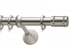 Viometale Set Florida Κουρτινόξυλο Ø25 Νίκελ Ματ