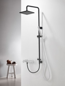 Eurorama 51400S-400 Black Matt Στήλη Ντους Χωρίς Μπαταρία