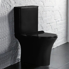 Bianco Ceramica Aida 65 Rimless AD 12000SC-401 Black Matt Λεκάνη Χαμηλής Πιέσεως