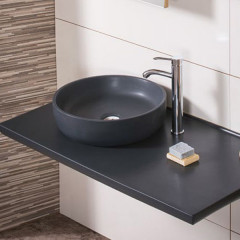 Adamidis Cupa 44X Black Mat Νιπτήρας Χρωματιστός