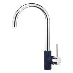Sanitec Doppio Classic 18 Granite Blue Μπαταρία Κουζίνας Πάγκου