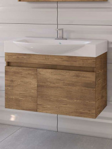 Drop Senso 85 PL Wood Βάση Επίπλου Μπάνιου Με Νιπτήρα