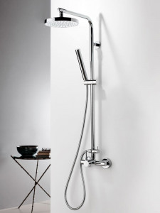 Eurorama Tonda 145066-100 Chrome Στήλη Ντους Με Μπαταρία