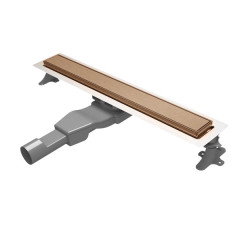 Wirquin Flat Linear FL600-811 Rose Gold Brushed PVD Γραμμικό Κανάλι-Σχάρα  Μπάνιου