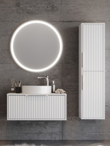 Martin Hole 85 Matte White Έπιπλο Μπάνιου Μοντέρνο