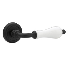 Roline Κ306-03 Πόμολο Μεσόπορτας Μαύρο Λευκό