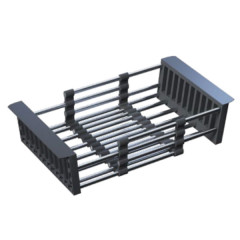 Sanitec 00658 Καλάθι Πτυσσόμενο Χρώμιο / Γκρι