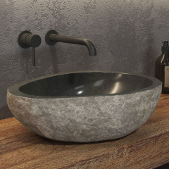 Karag River Stone NRS3 Grey Νιπτήρας Πέτρινος