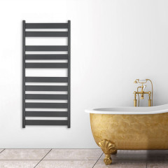 Thermo Largo LAR12050-400 Θερμαντική Πετσετοκρεμάστρα Black 50 X 120