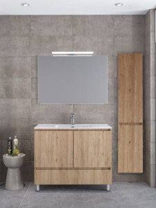 Furnibath Malaga 100 CWL Walnut Έπιπλο Μπάνιου Μελαμινικό