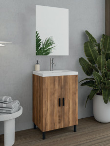 Drop Roma 50 Amber Baroque Oak 5FRMM50BO Έπιπλο Μπάνιου Μελαμινικό