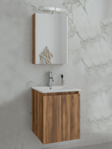 Drop Verona 40 Amber Baroque Oak 5FVR040BO Έπιπλο Μπάνιου Μελαμινικό