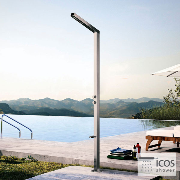 Icos Shower Tera Inox Στήλη Ντους Εξωτερικού Χώρου