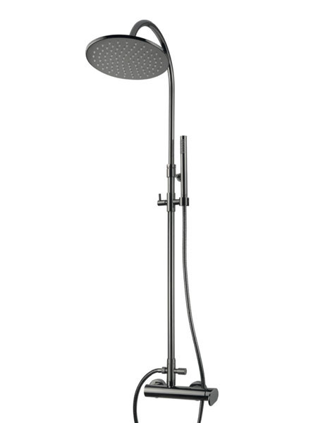 Armando Vicario Slim 500165-410 Black Brushed Στήλη Ντους Με Μπαταρία