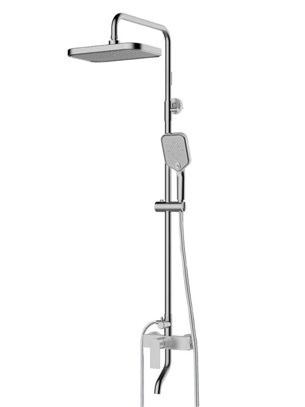 KLS Atena Brush Nickel 690650ABN Στήλη Ντους Με Μπαταρία