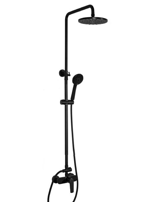 KLS Lux Black Matt 690650LMB  Στήλη Ντους Με Μπαταρία