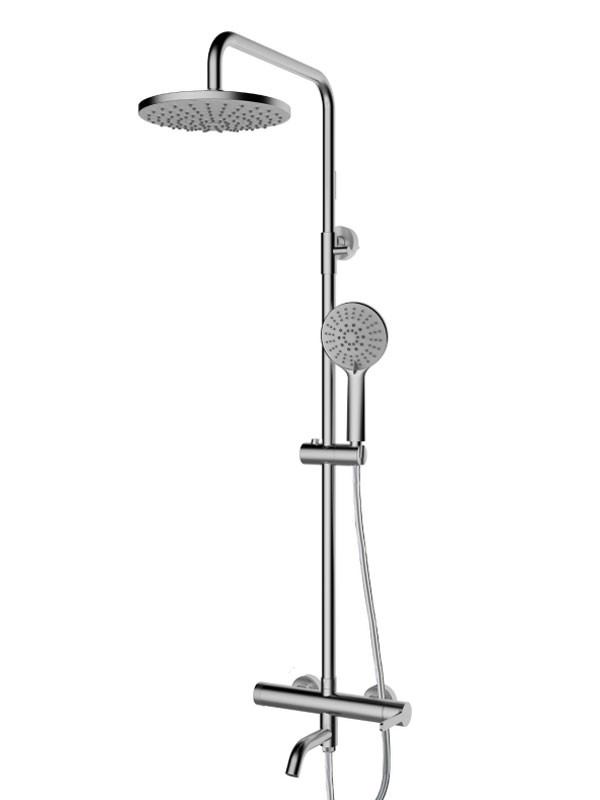 KLS Carla Brush Nickel 690650CBN Στήλη Ντους Με Μπαταρία