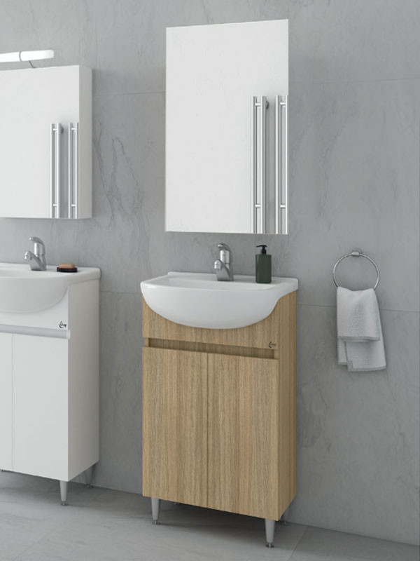 Drop Alfa 50 Slavonia Oak 5FAFM50SO Έπιπλο Μπάνιου Μελαμινικό