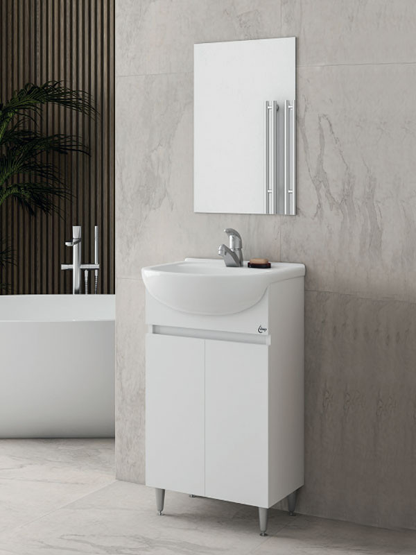 Drop Alfa 50 White 5FAFM50WH Έπιπλο Μπάνιου Λευκό