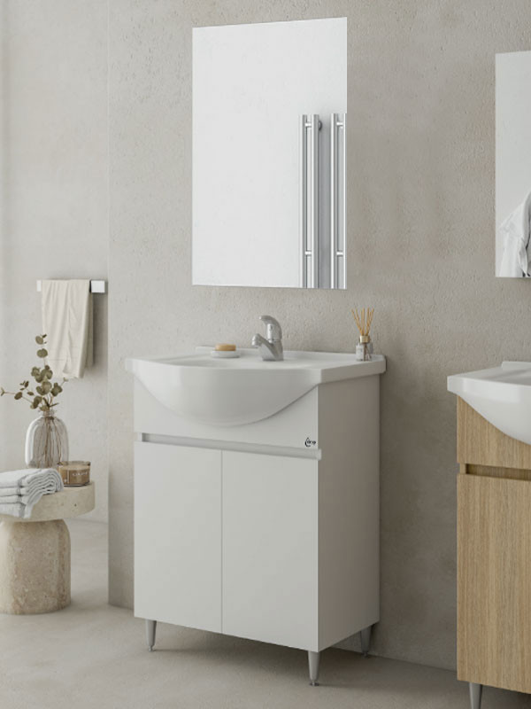 Drop Alfa 65 White 5FAFM65WH Έπιπλο Μπάνιου Λευκό