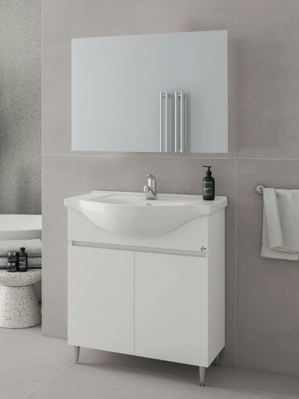 Drop Alfa 85 White 5FAFM85WH Έπιπλο Μπάνιου Λευκό