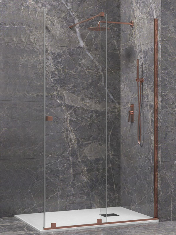 Karag Animus Rose Gold Καμπίνα Παραβάν Ντουζιέρας