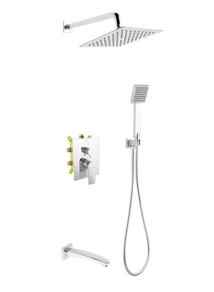 Ferro Algeo Square BAQ7P3BOX-SET1-S Chrome Σετ Εξαρτημάτων Εντοιχισμού