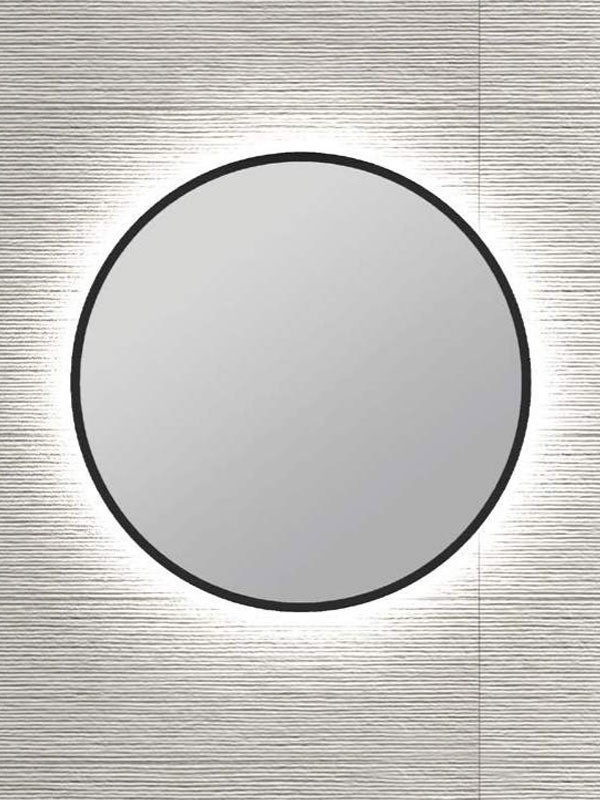 Savvopoulos Chroma 70 Black Καθρέπτης Μπάνιου Με LED