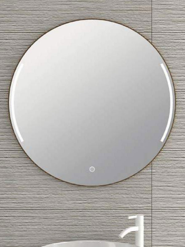 Savvopoulos Compass 60 Bronze Καθρέπτης Μπάνιου Με LED