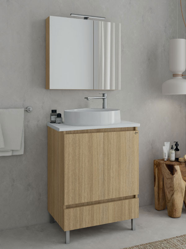 Drop Delta 60 Slavonia Oak 5FDLP60SO Έπιπλο Μπάνιου