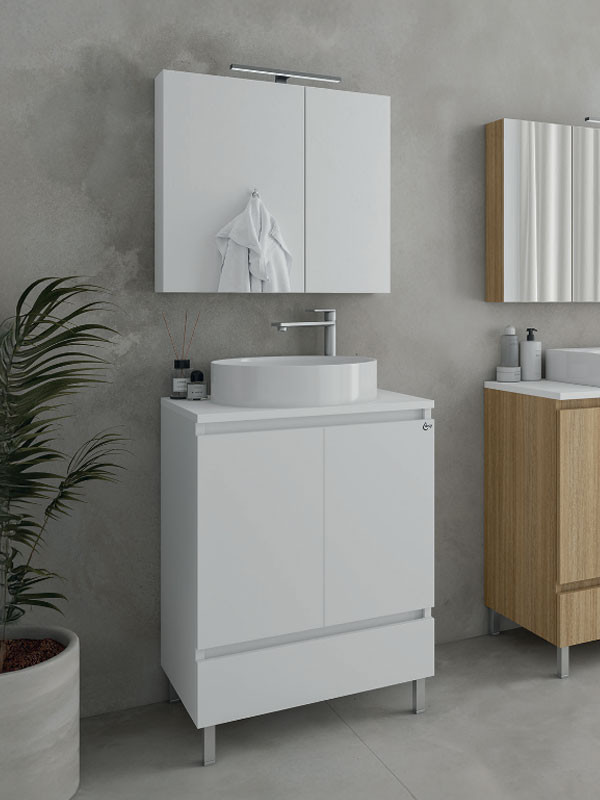 Drop Delta 75 White 5FDLP75WH Έπιπλο Μπάνιου Λευκό