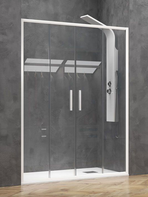 Karag EFE 600 White Καμπίνα Ντουζιέρας Τοίχο - Τοίχο