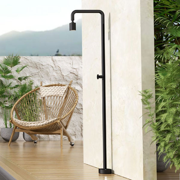 Imex Pool GPP001/ANG Inox Black Matt Στήλη Ντους Εξωτερικού Χώρου