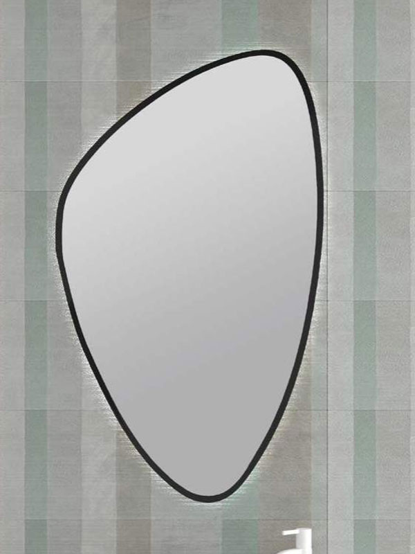 Savvopoulos Hera 6697 Black Καθρέπτης Μπάνιου Με LED