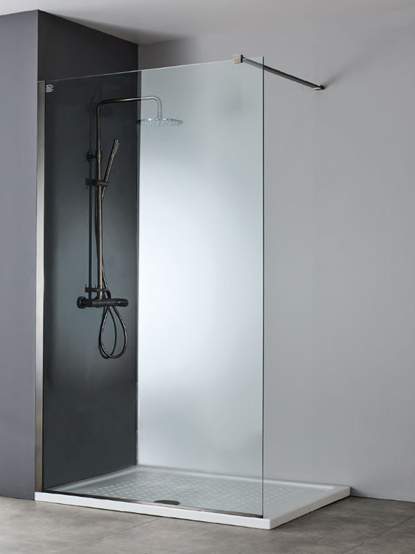 Devon Iwis Walk-In Inox Black Brushed PVD Καμπίνα Παραβάν Ντουζιέρας